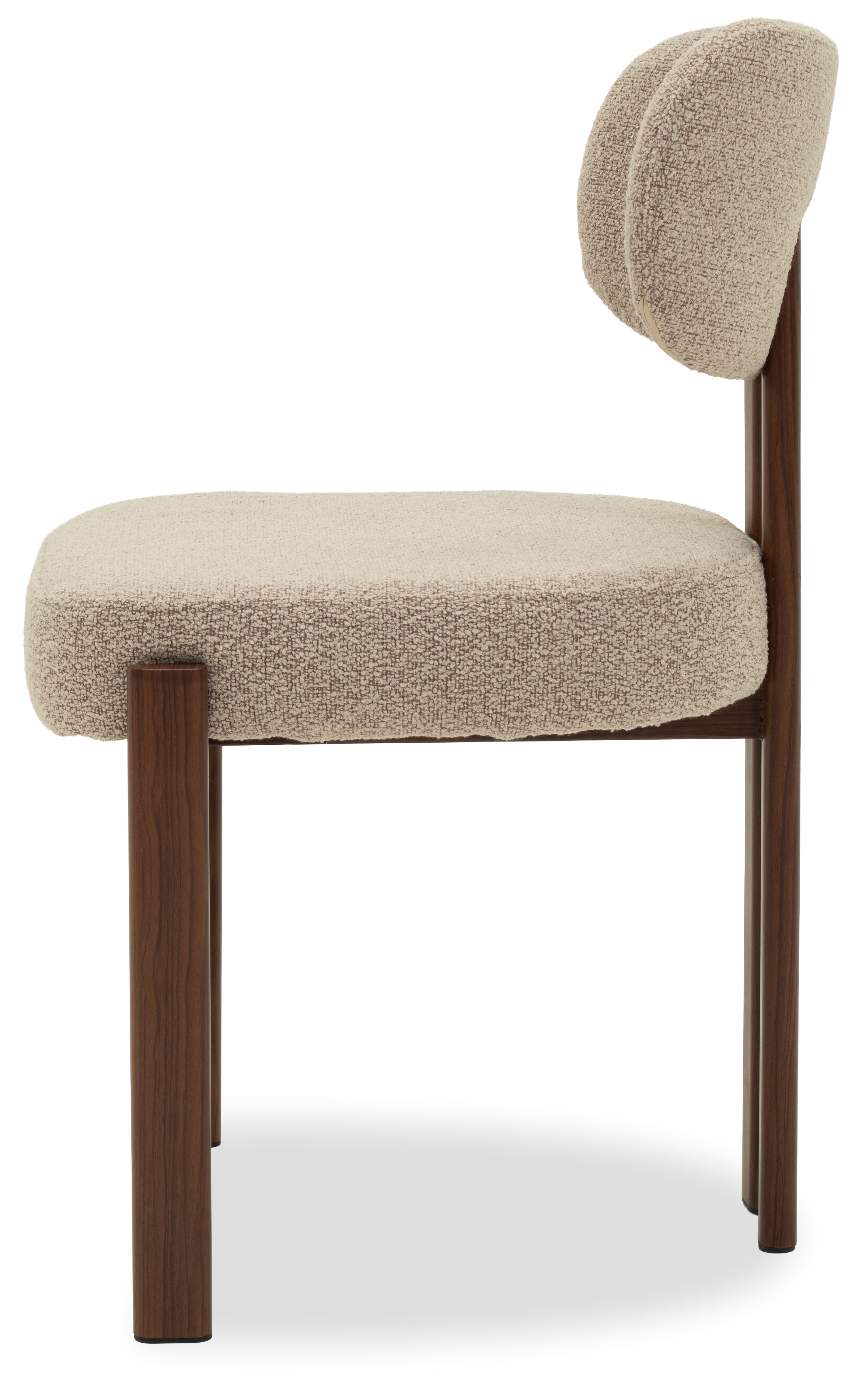 Eetkamerstoel Beige Walnut Riku B49 x D50 x H81 cm