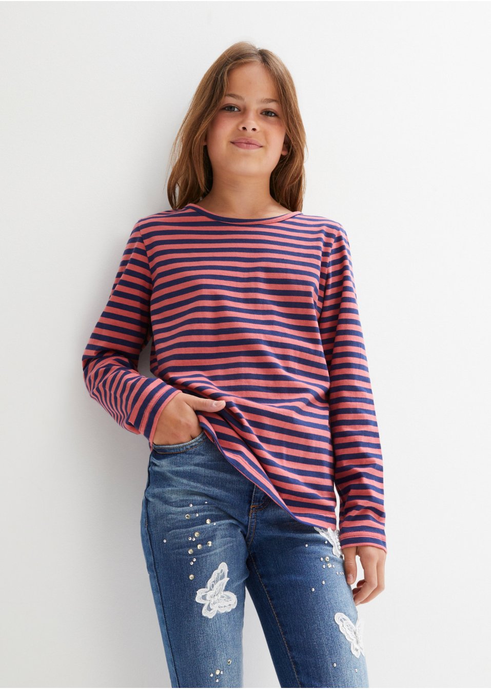 Lot de 2 T-shirts fille à manches longues