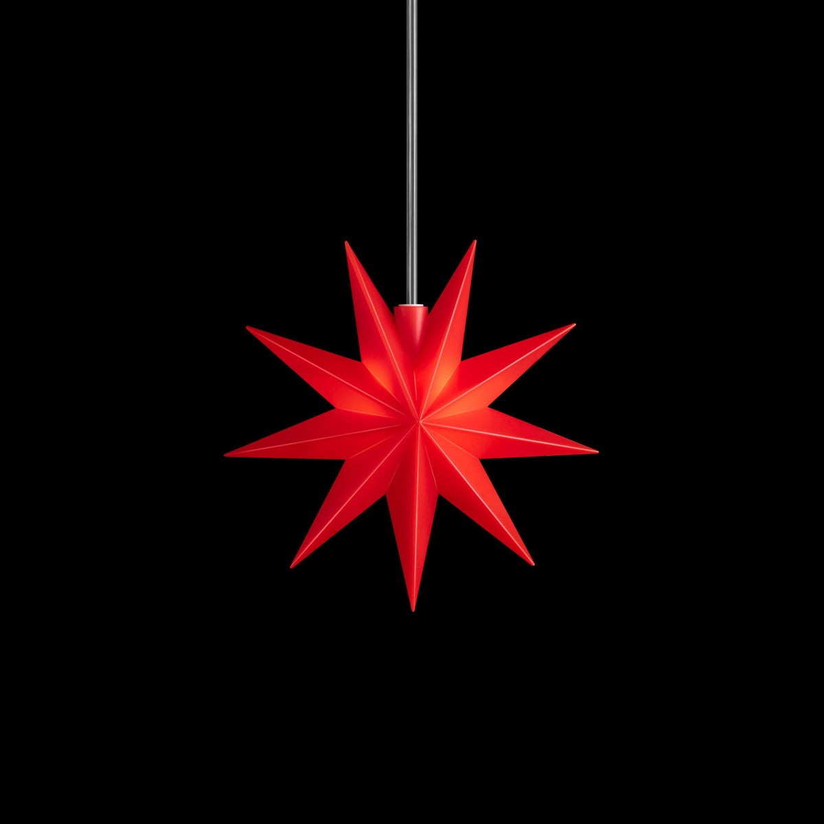 Sterntaler Decoratieve Ster | Kunststof Kerstster | 9-puntige Ster | met Timer | 11,5 cm | Binnen | LED | Werkt op batterijen