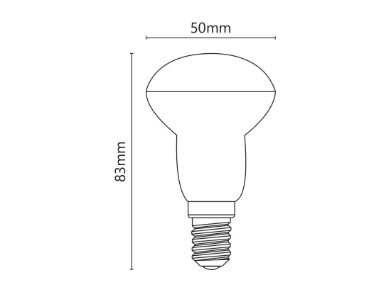 Ampoule LED semi-ampoule blanche 6W E14 4000K