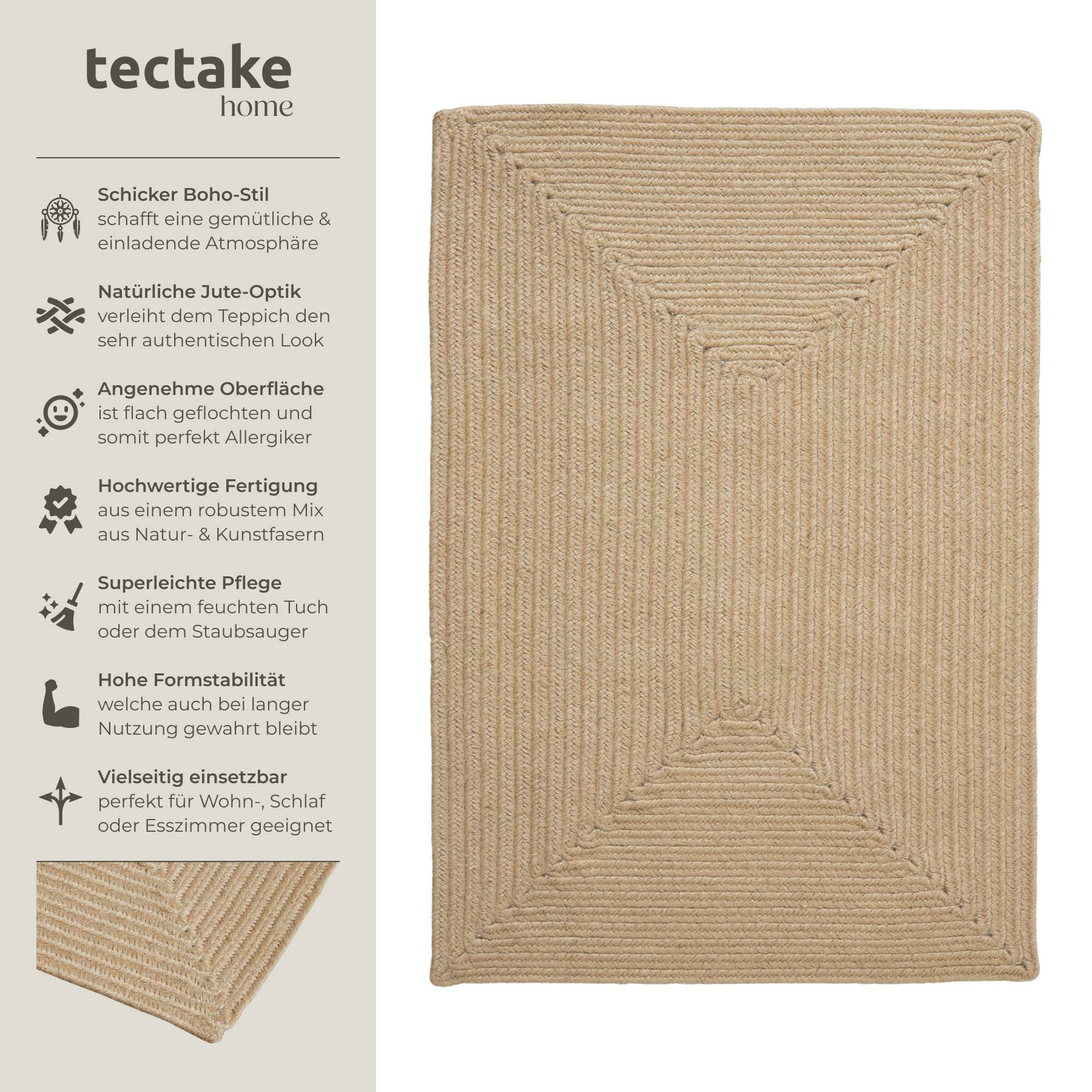 Geflochtener Teppich Vibe