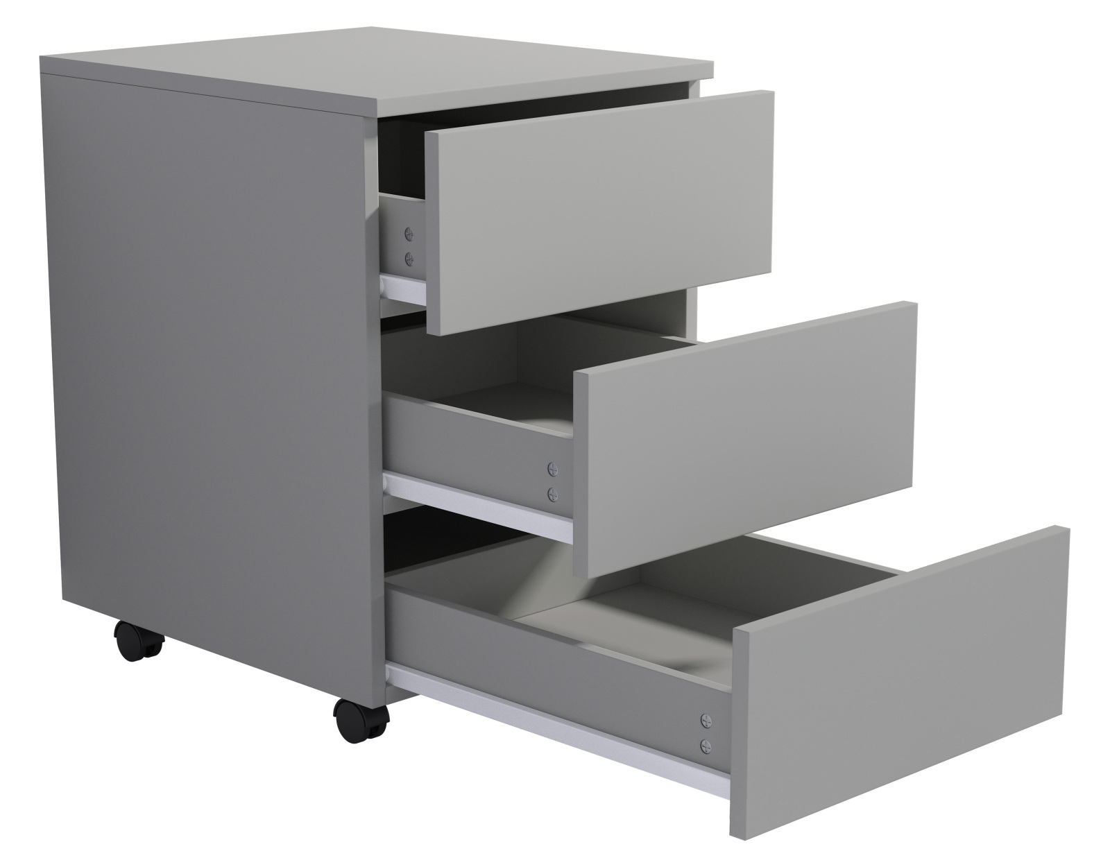 Rollcontainer DALOSA - grau - 3 Schubkästen - 39x45 cm