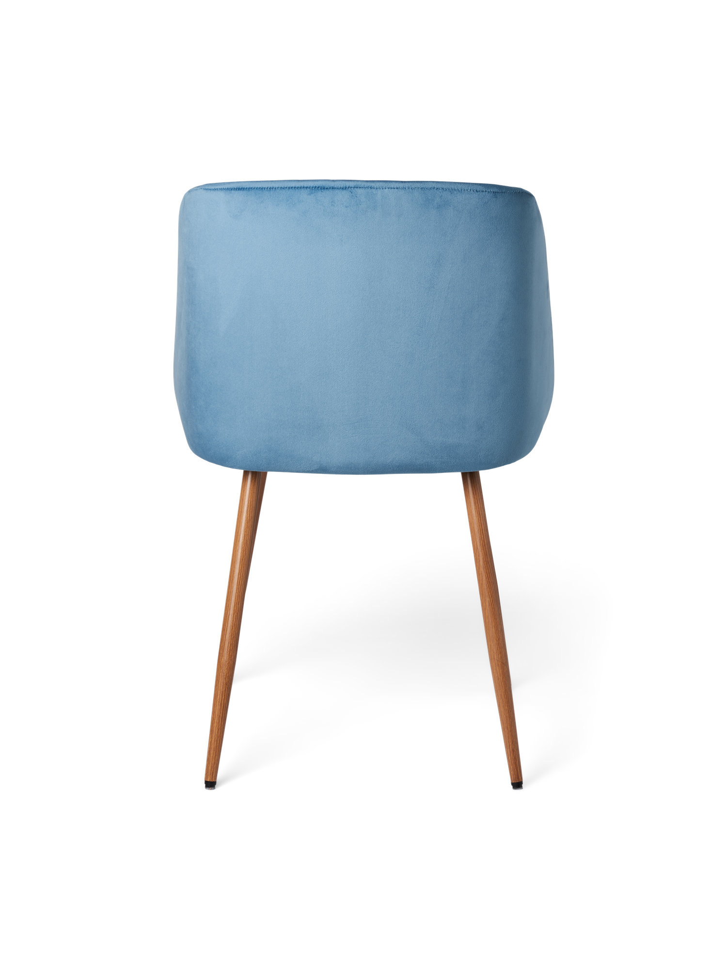 Stol i velour | Polyester/poppeltræ/jern. 54 x 47 x 81 cm. | Storm Blue