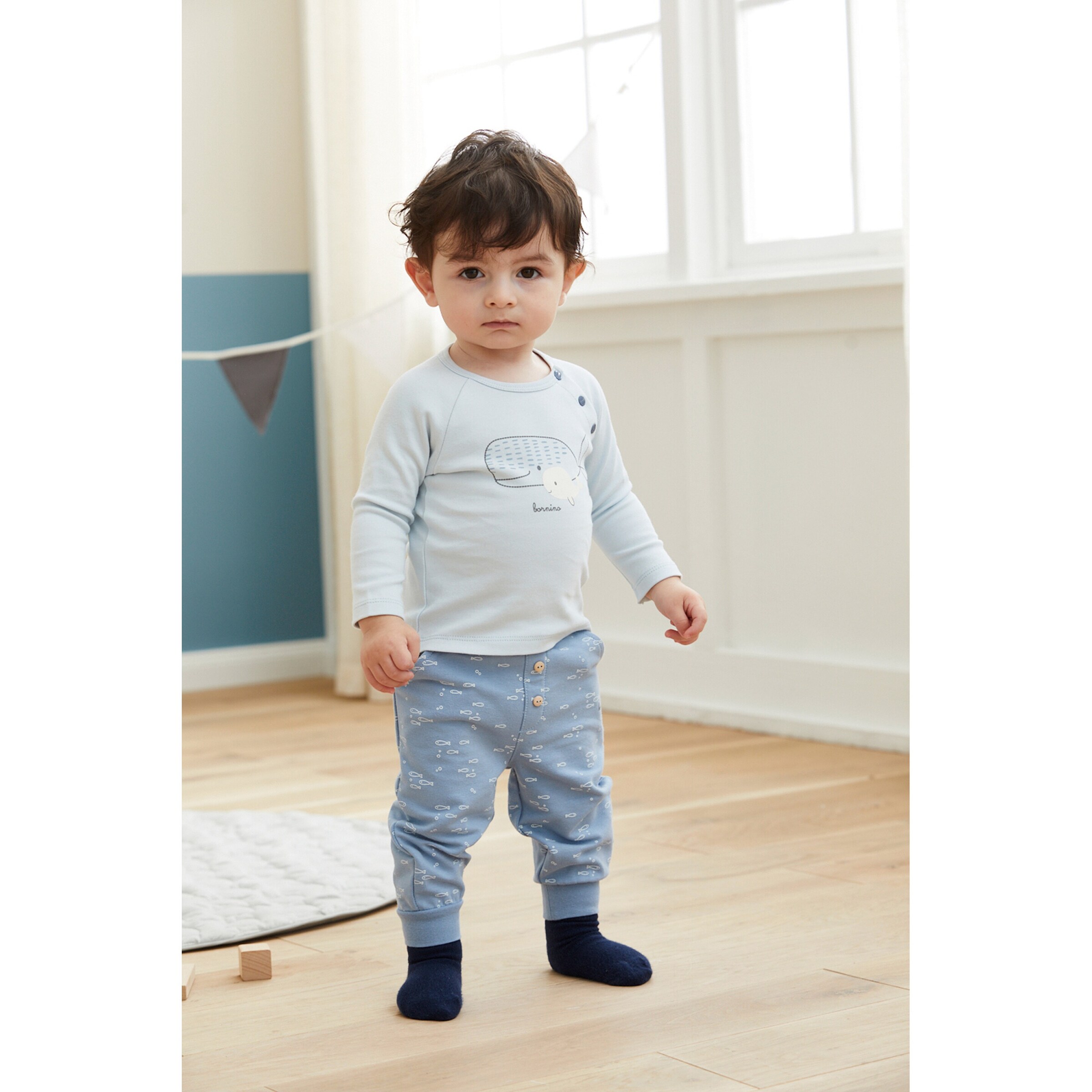 Bornino - Lieblinge Jogginghose Fische blau