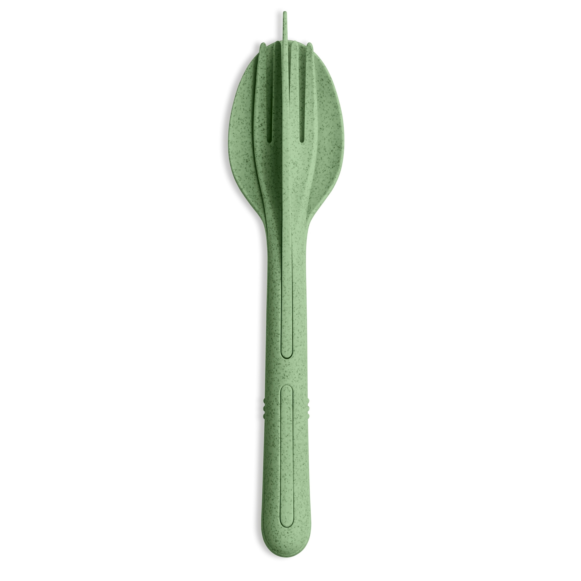 Koziol KLIKK Besteck-Set 3-tlg. nature leaf green
