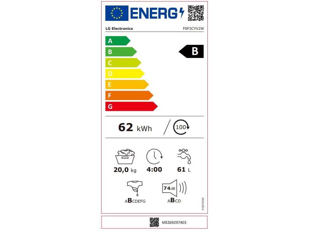 MÁQUINA DE LAVAR ROUPA LG F0P3CYV2W - BRANCO B 20 KG