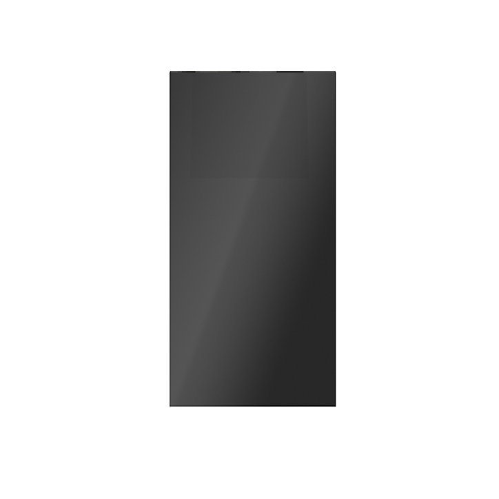 Porte battante anthracite brillant GoodHome Atomia H 74,7 x L. 37,2 cm