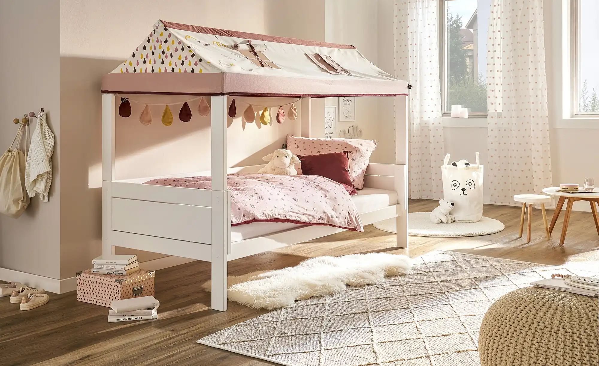 4 in 1 Bett mit Dachkonstruktion