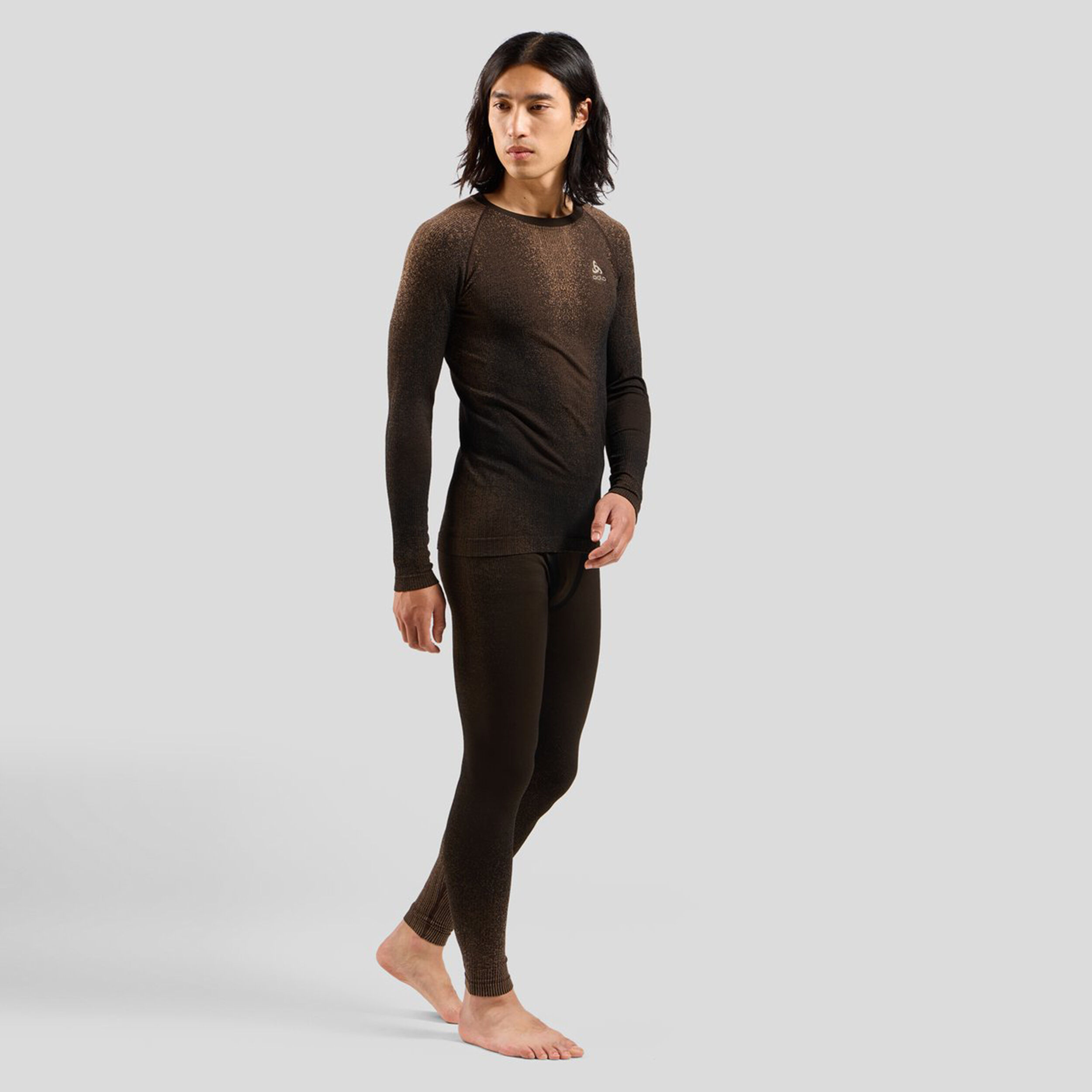 Odlo Performance Warm Blackcomb Collant Tight Hommes - Marron