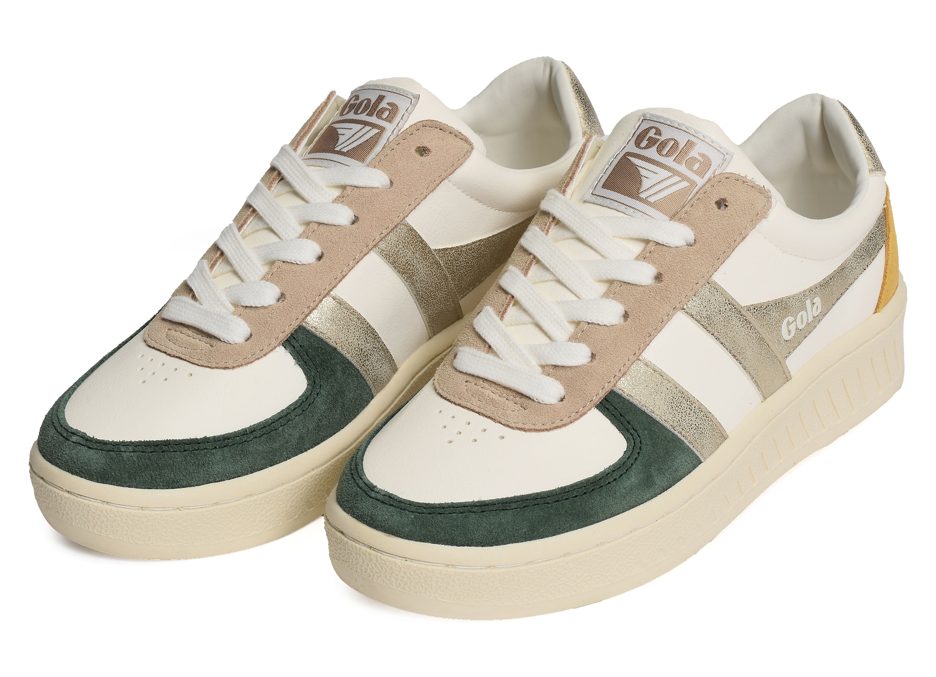 Grandslam quadrant trainers w blanc vert