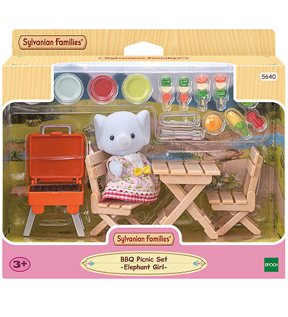 Sølvanian Families - BBQ Picnic Set - Elephant Girl - 5640