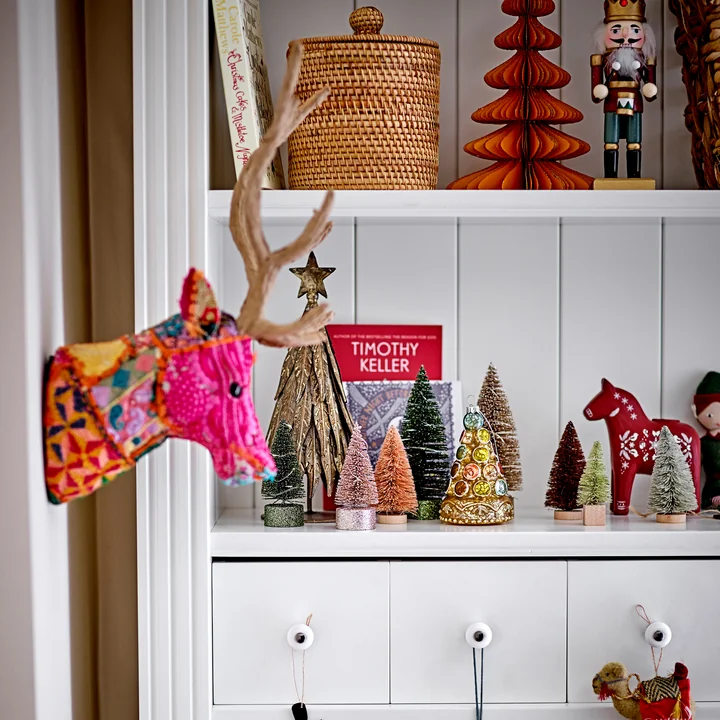 Bloomingville - Ovie Dekoweihnachtsbäume, braun (12er-Set)