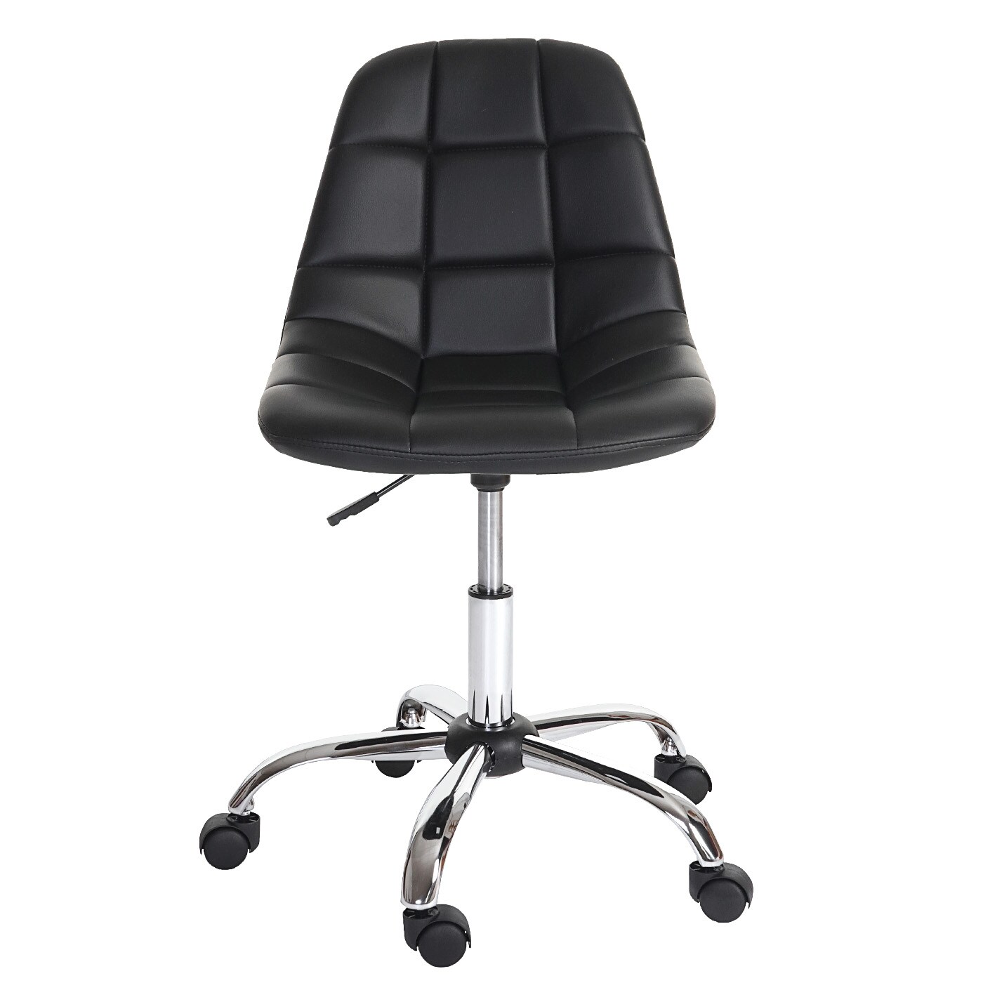 Drehstuhl MCW-A86, Bürostuhl Arbeitshocker, Schalensitz Kunstleder ~ schwarz