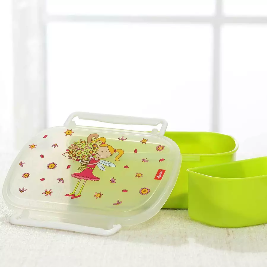 Sigikid Brotdose + Trinkflasche 2er Set hellgrün