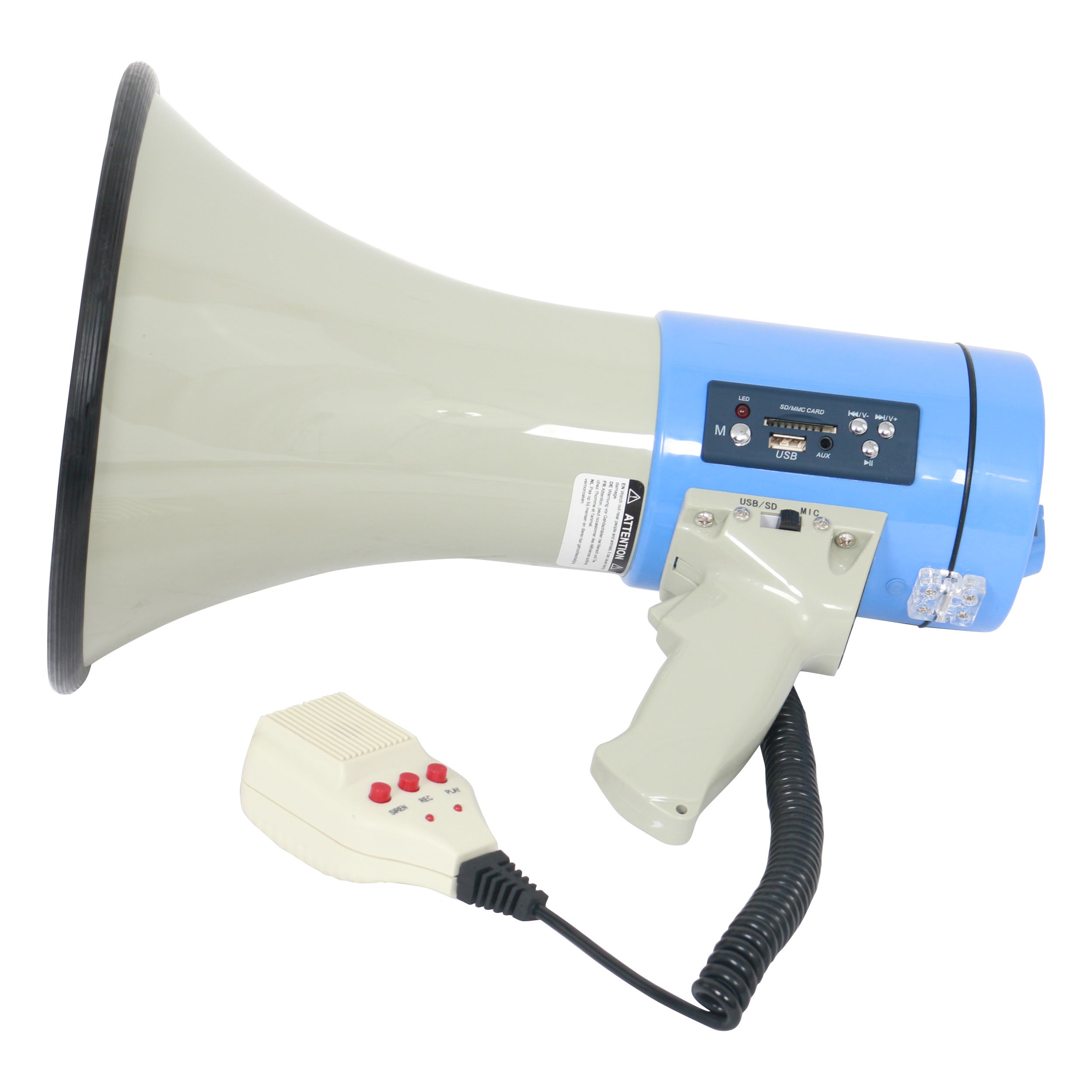 Vexus MEG065 65W megafoon met sirene, USB/SD en accu
