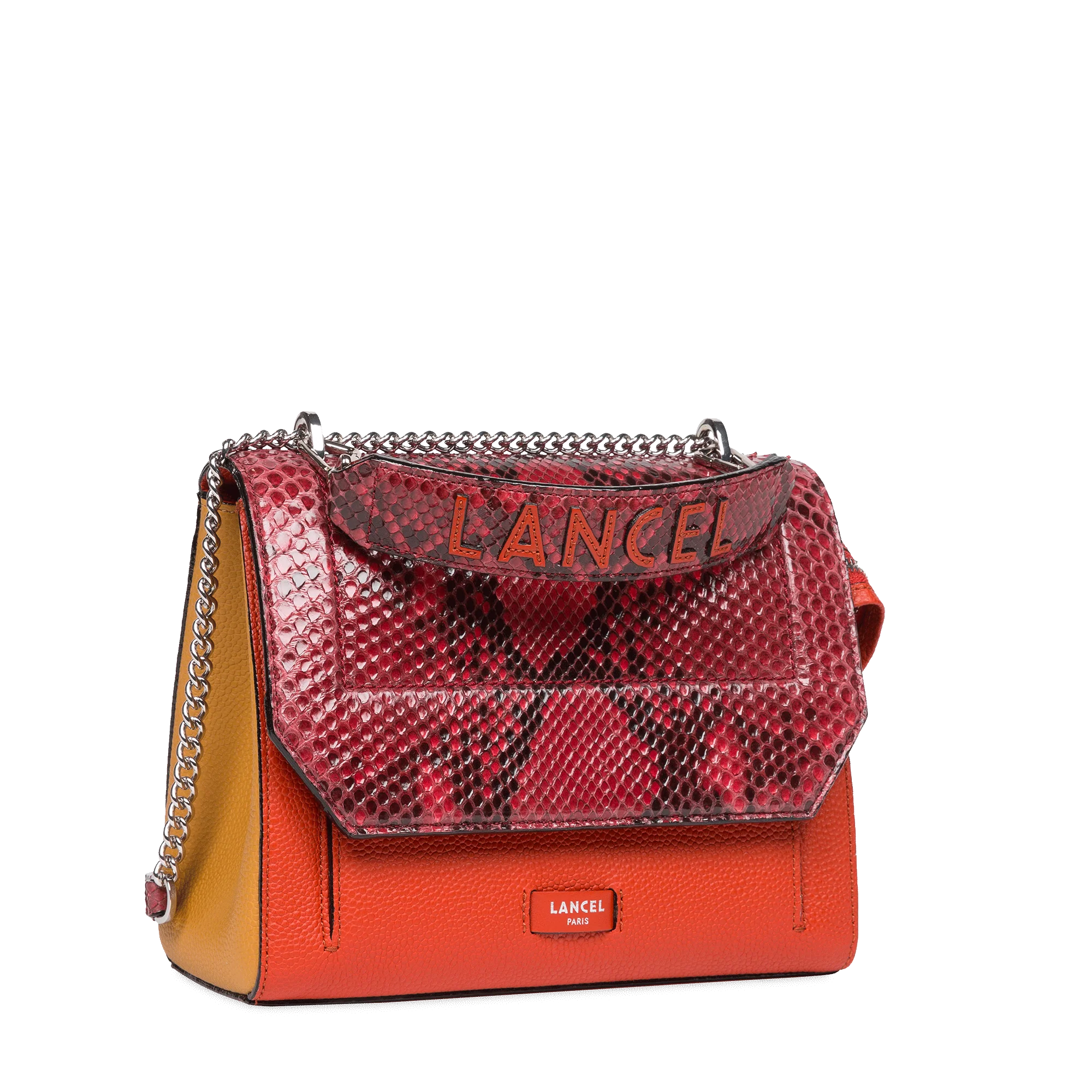 Sac rabat avec poignée  Ninon de Lancel-Multico Carmin