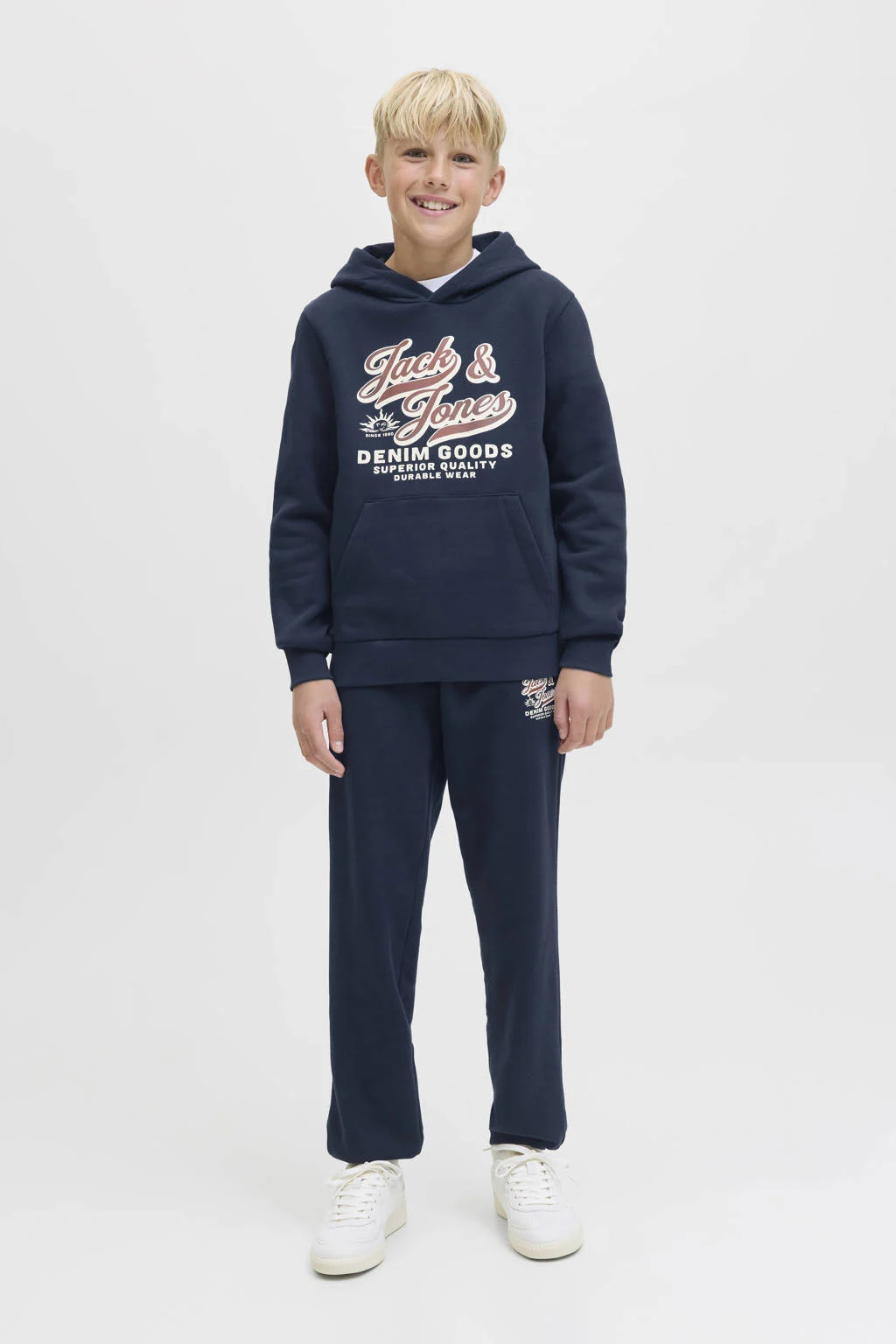 JACK & JONES JUNIOR joggingbroek donkerblauw