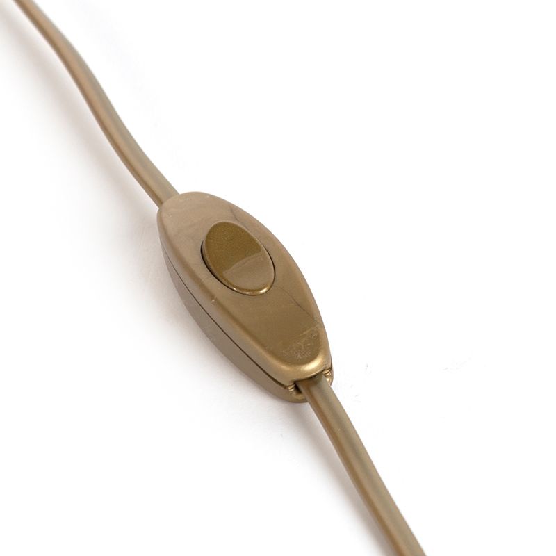 Aansluitkabel 80-120cm met schakelaar en stekker goud