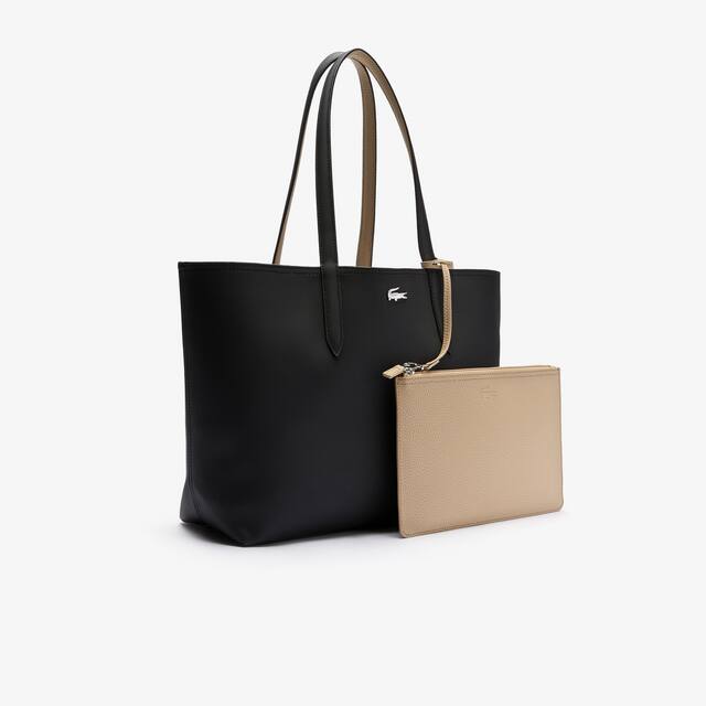 Sac cabas Anna réversible bicolore Sacs à main & Cabas - Noir - Lacoste - Femme