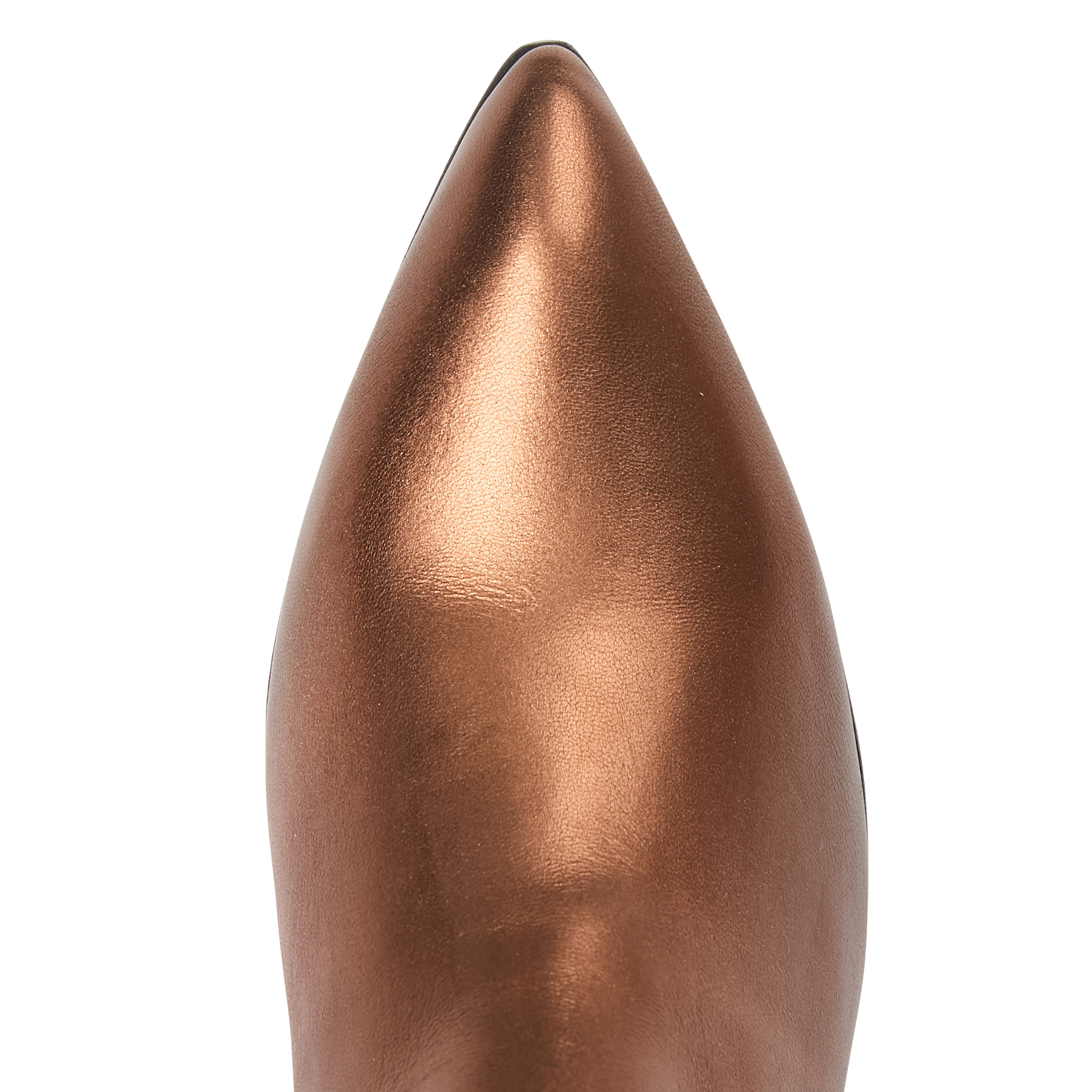 Boots en cuir métallisé| Marron
