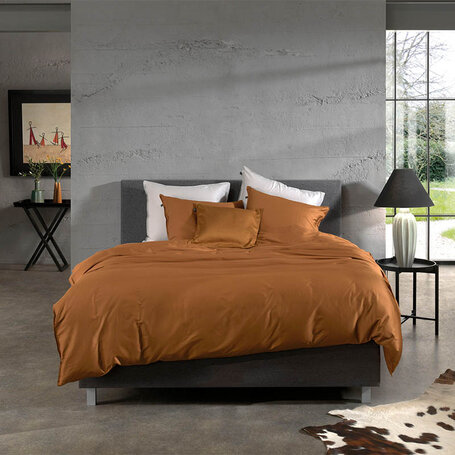 Dekbedovertrek Satinado - Cognac Brown