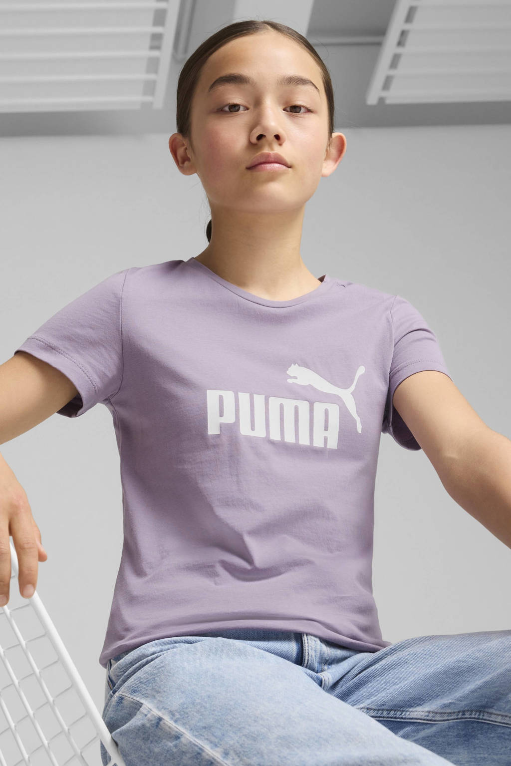 Puma T-shirt met logo paars