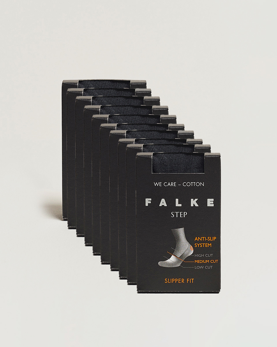 Falke 10-pack Step In Box Loafer Socks Black