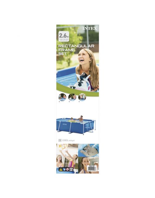 Intex Zwembad Framepool Rechthoek - Rechthoekige Frame Baden - 260x160x65 cm