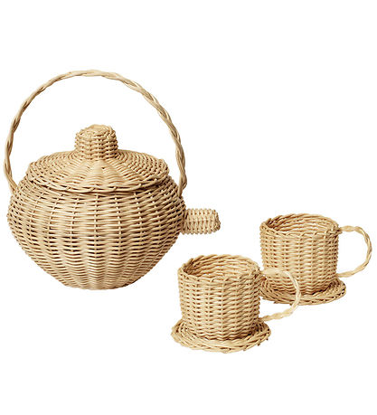 ferm Living Tee-Set - Rattan - Natürlich