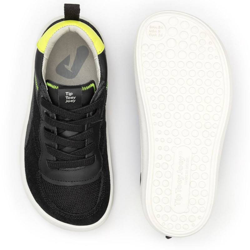 Tip Toey Joey Tip Toey Joey Kidos Sneakers Step Black Amarelo Neon