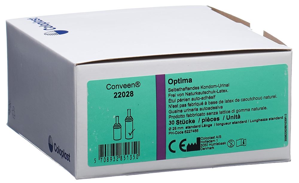 CONVEEN Optima Kondom Urinal 28mm/8cm selbsthaftend latexfrei 30 Stk