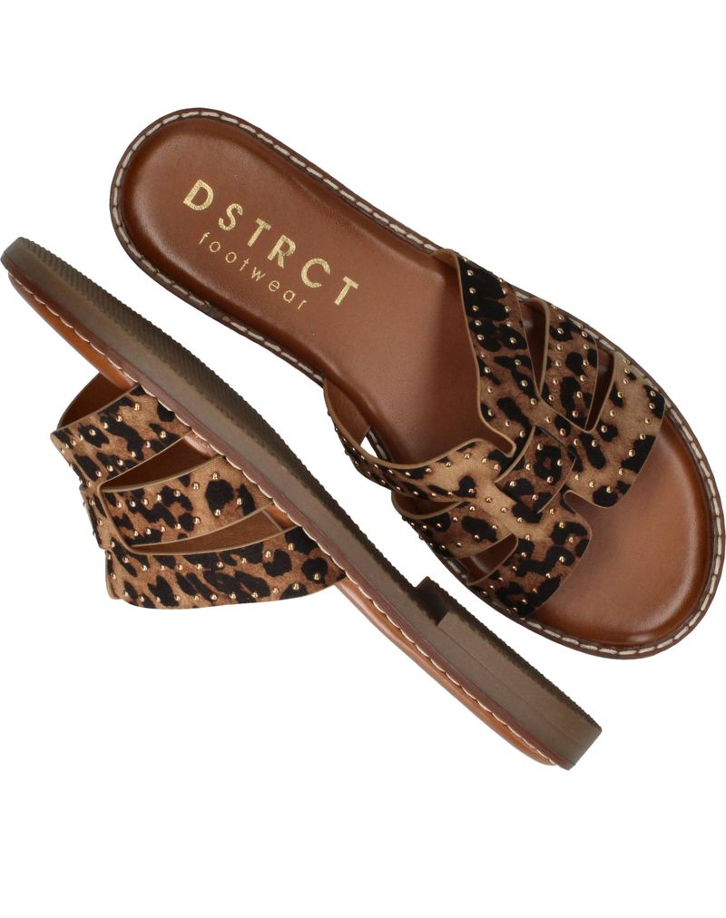 DSTRCT Slippers Bruin Dames