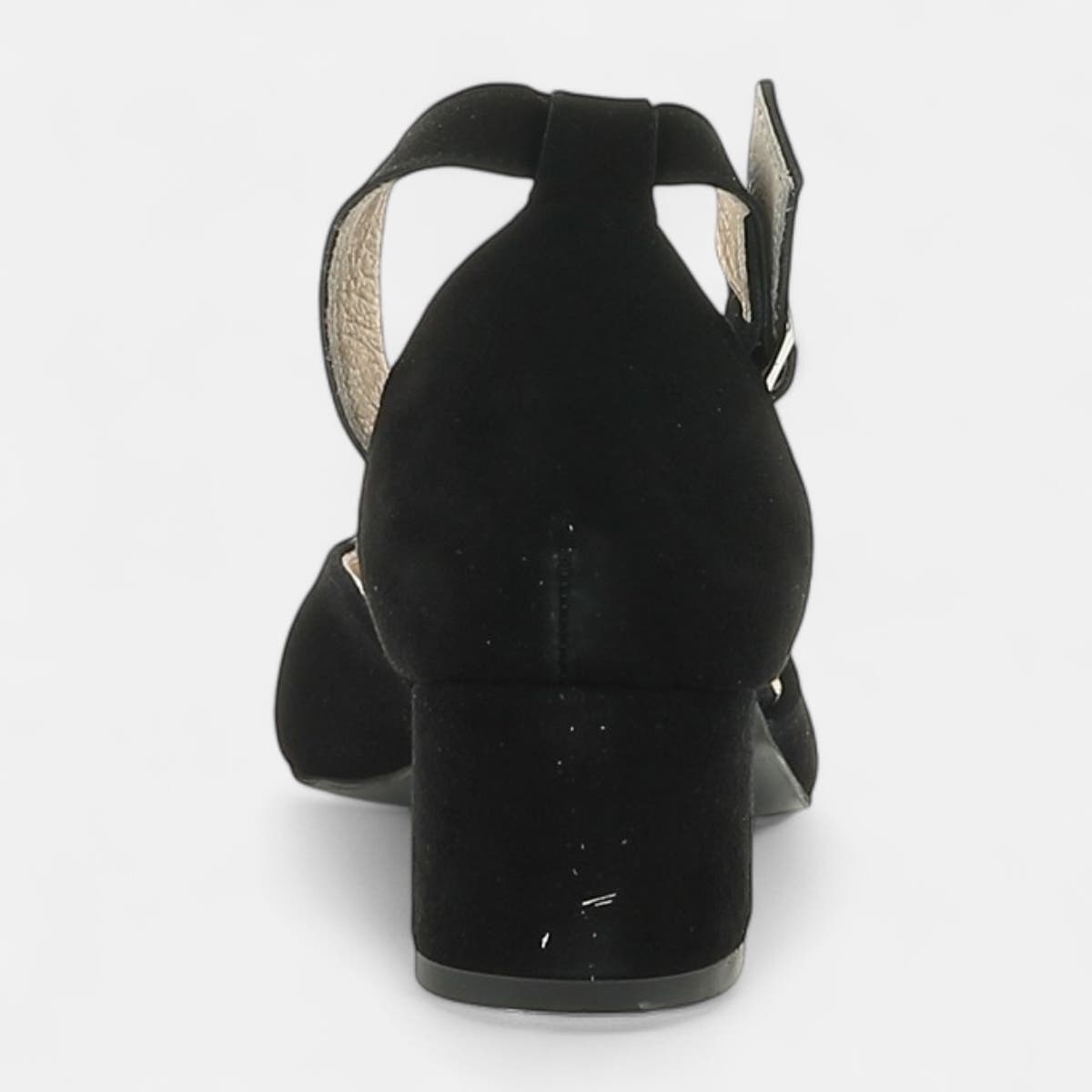 Escarpins quartiers ouverts Femme en cuir noir