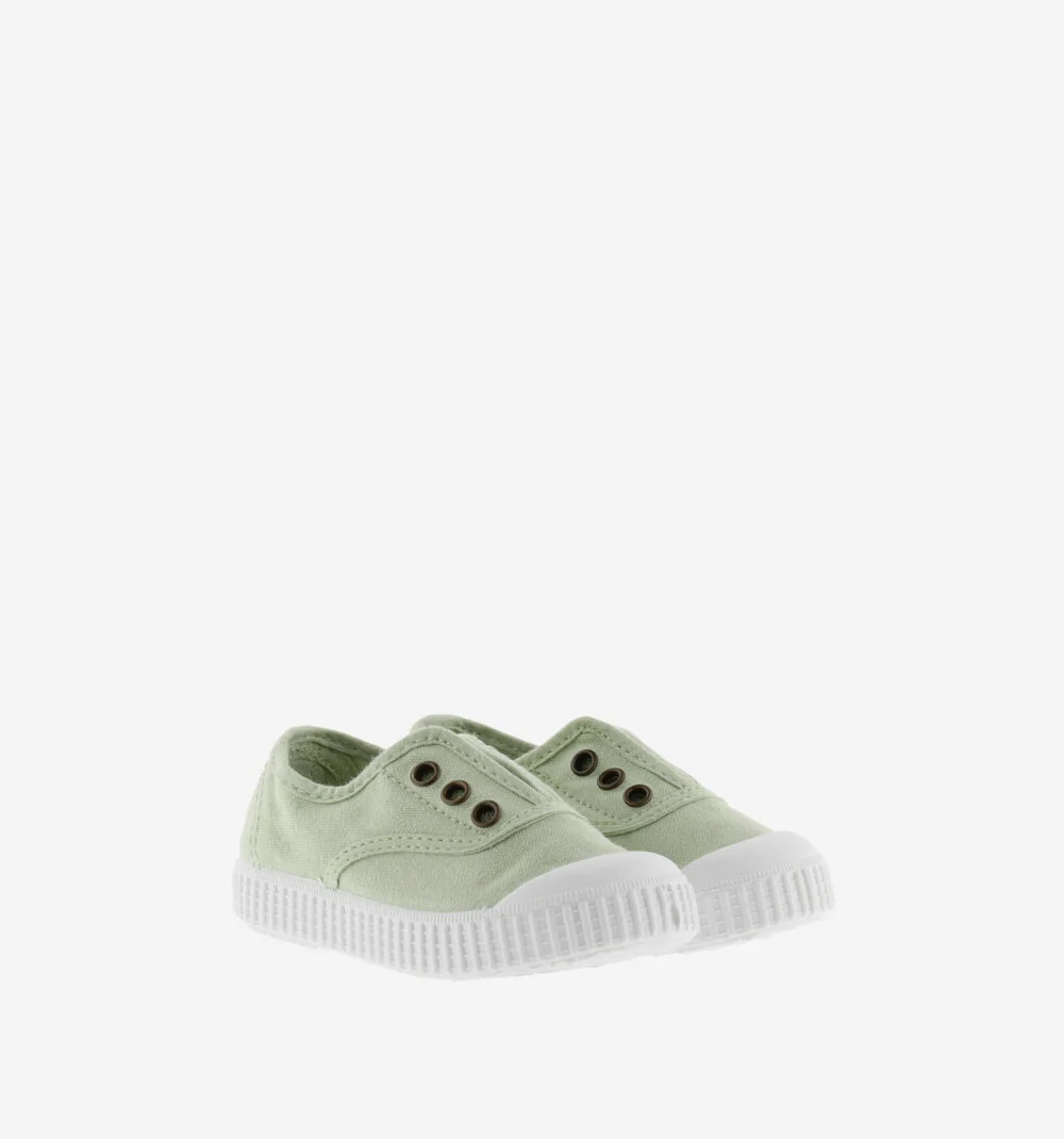1915 INGLESA TENNIS TOILE DREC® ÉLASTIQUE Baskets en toile avec élastique pour enfant WASABI