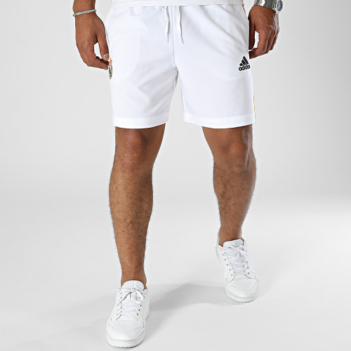 Short Jogging A Bandes Real Madrid HY0614 Blanc