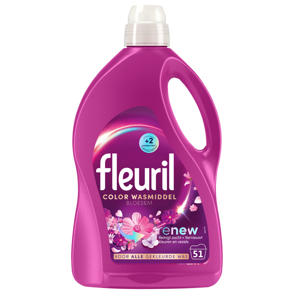Fleuril Vloeibaar Wasmiddel Renew Bloesem 51 Wasbeurten2,55 liter