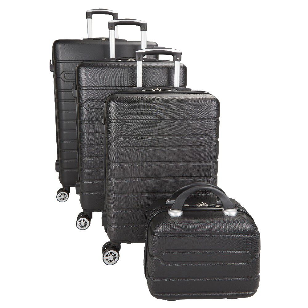 Valise rigide 4 roues 91L ABS noir L.77 cm