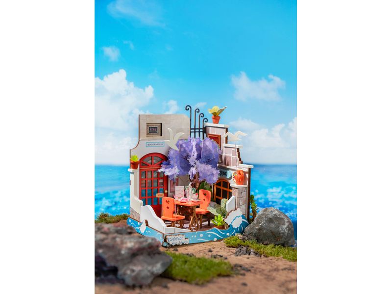 RoboTime Bausatz Meer Restaurant Ferien 3D-Puzzle aus lasergeschnittenen Holzteilen