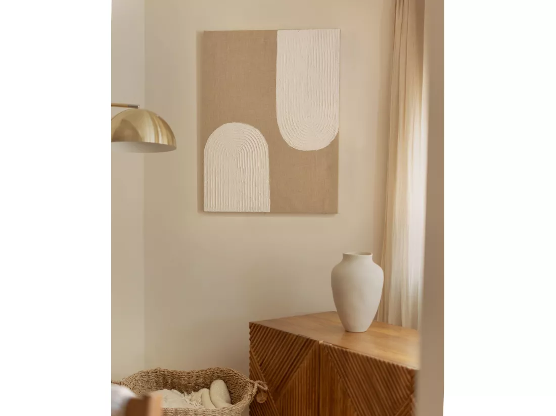 Peinture à l'huile décorative faite à la main cadre marron 80x100cm - NIKI - DECOWOOD