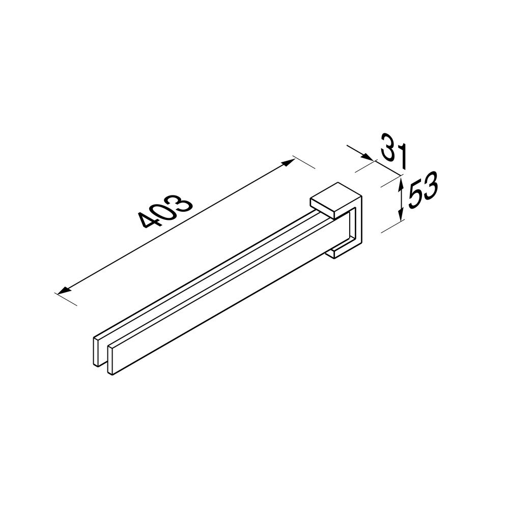 Geesa Modern Art handdoekrek 2-armig chroom