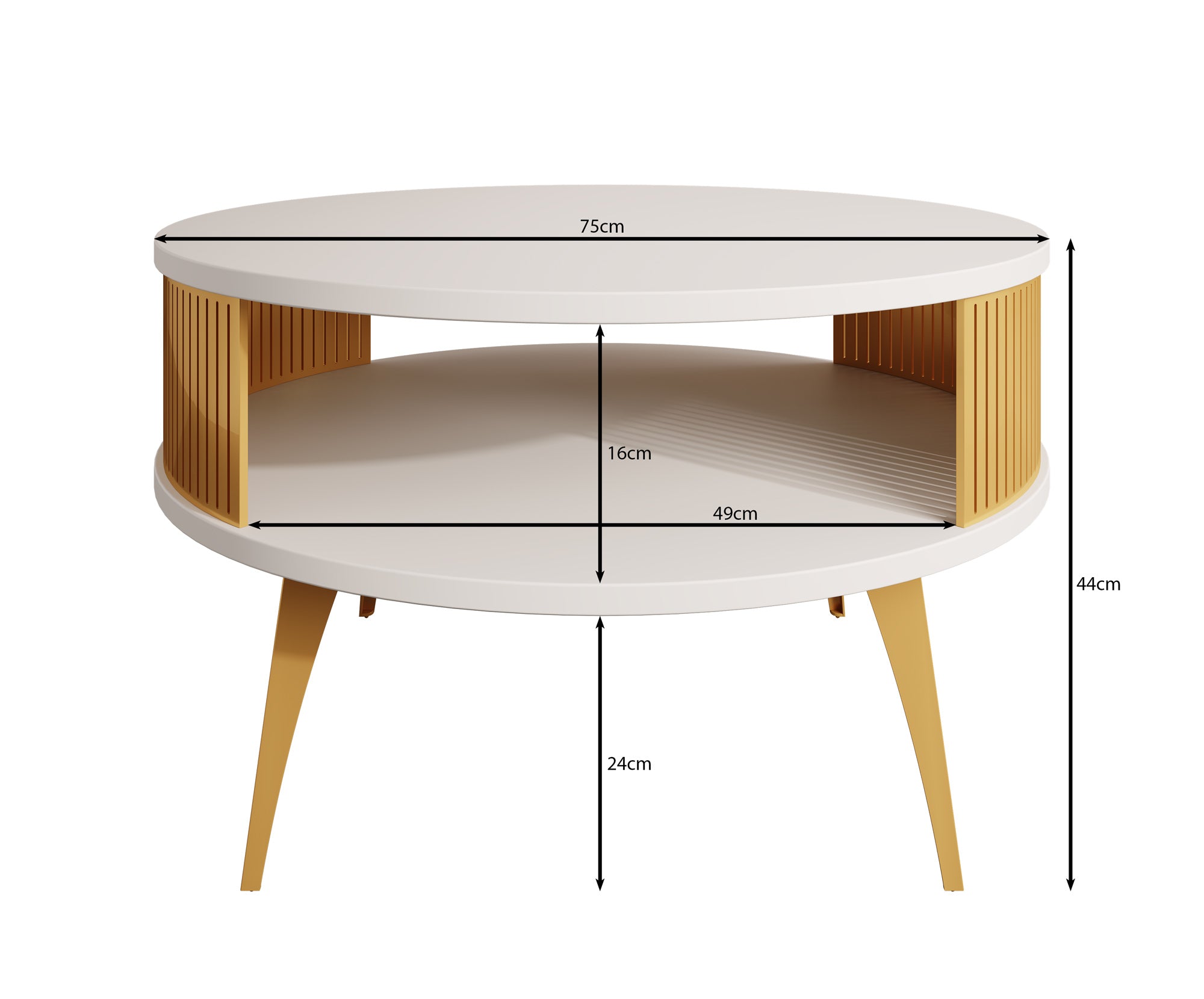 Roslyn - Salontafel - Eiken - 75x75x44 cm