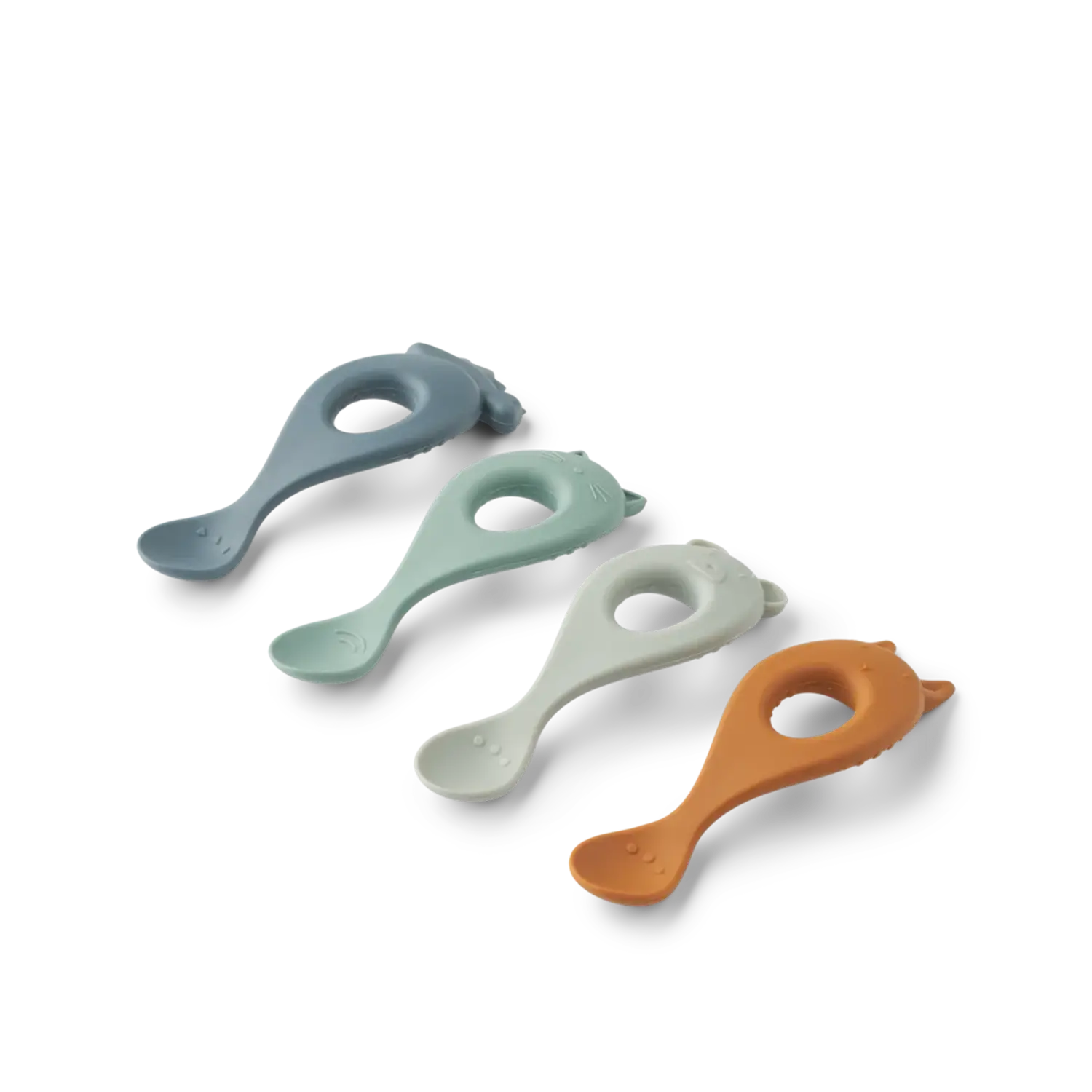 Liewood | Liva Silicone Spoon 4-Pack | Whale blue multi mix