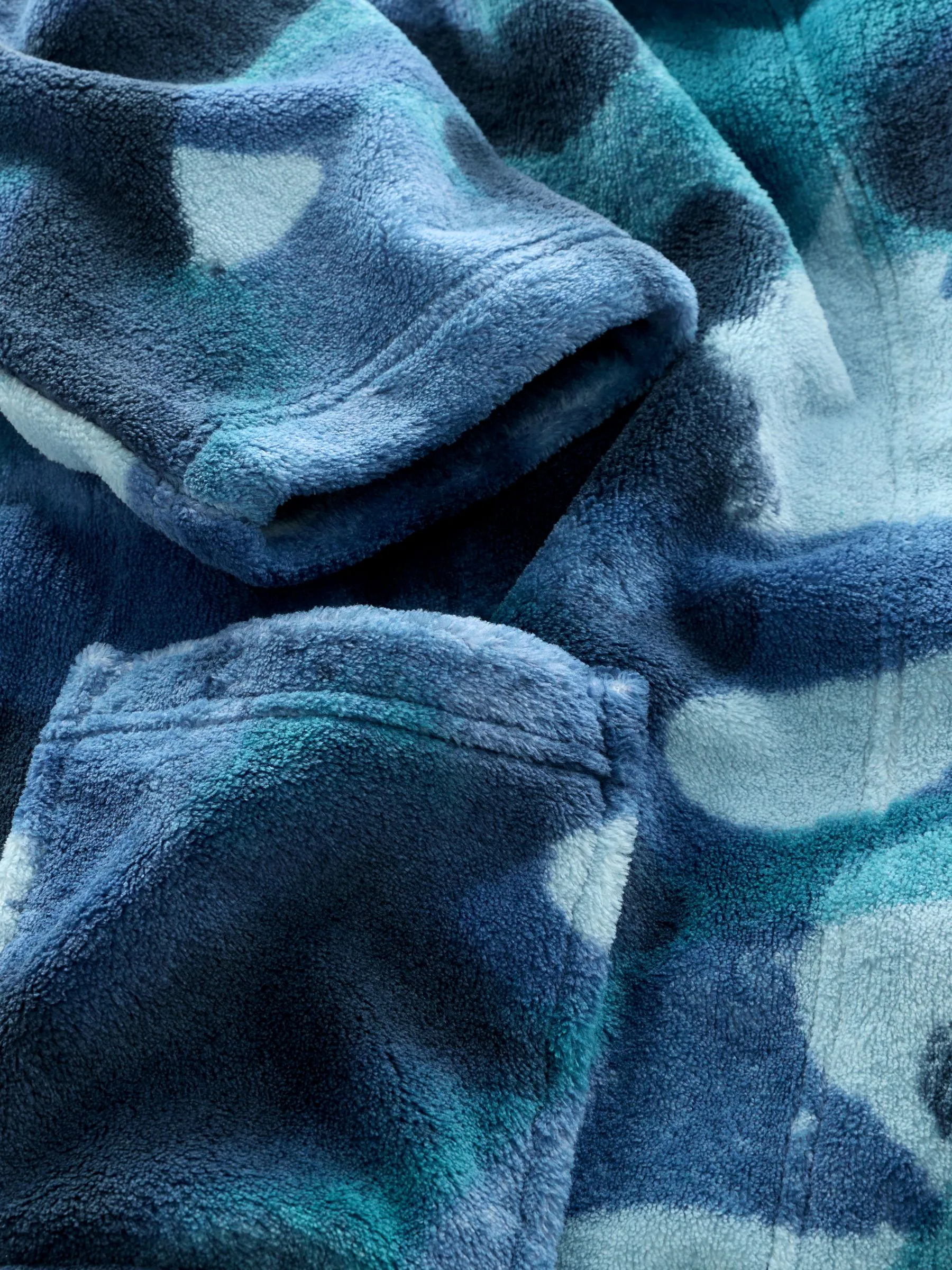 Blauwe camouflage spray - Damesbadjas (3-16jaar)