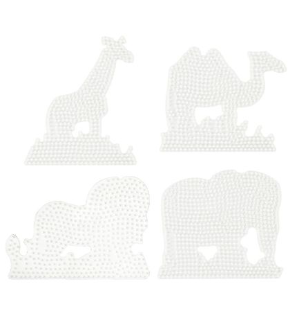 Hama Midi Bügelperlensteckplatten - 4 st. - Löwe/Kamel/Elefant/G