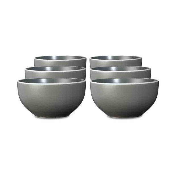 Oslo kom - 14 cm - donkergrijs - 6 stuks