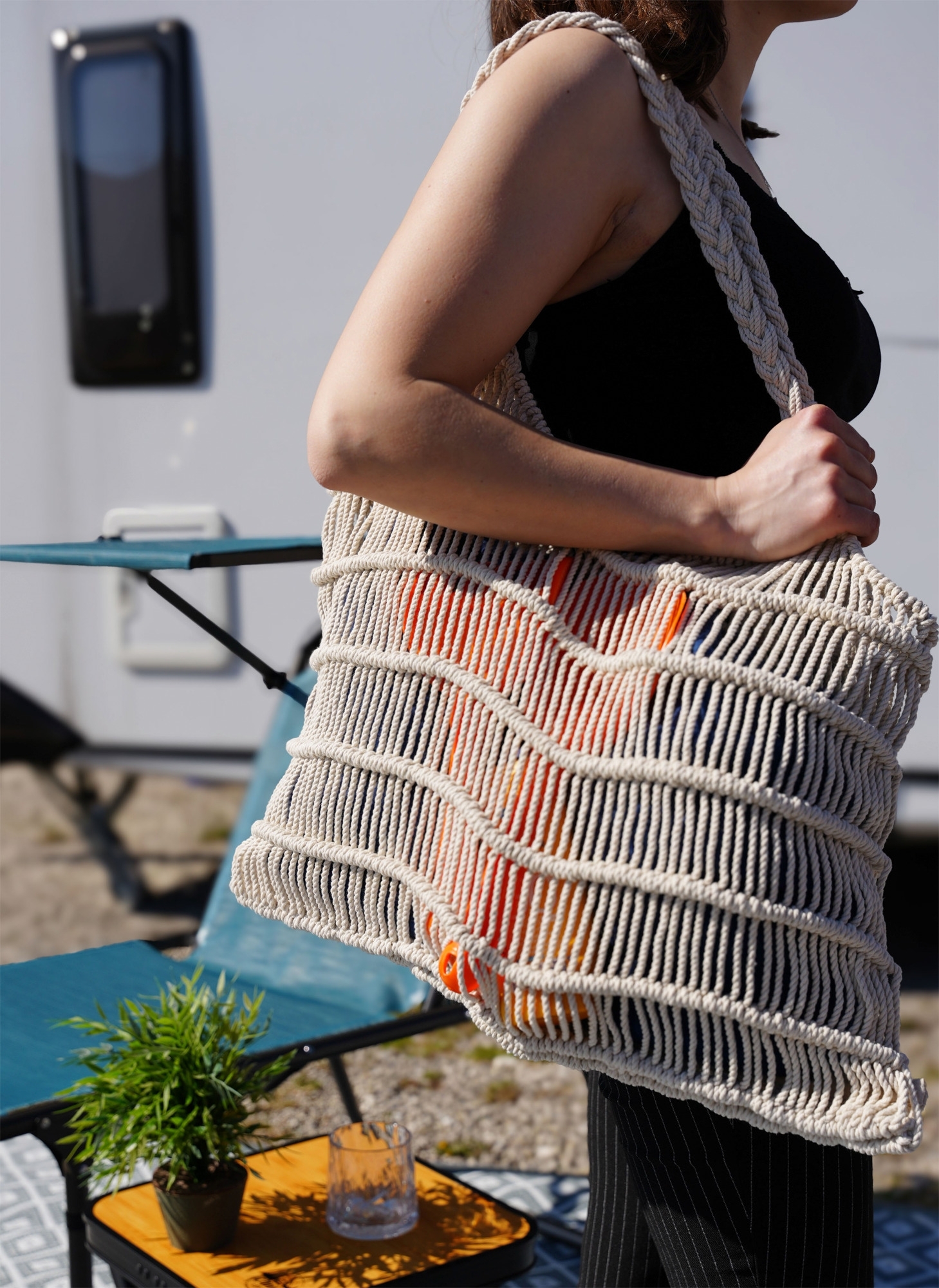 Camplife Makramee Strandtasche
