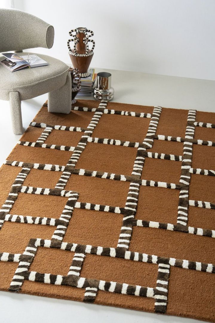 Vloerkleed StripeScape Caramel van By Boo