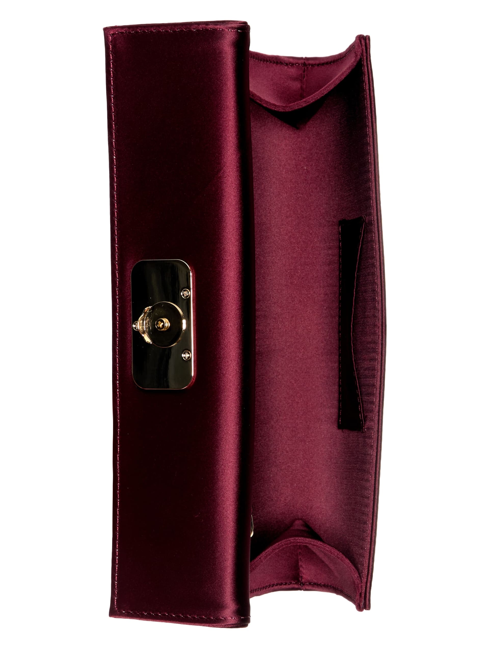 Clutch Zalina de cetim com alça superior