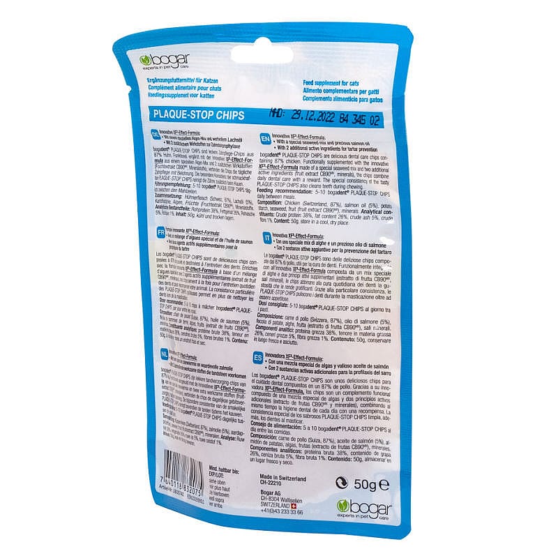 Bogadent Plaque Stop Chips Kat 50 gram