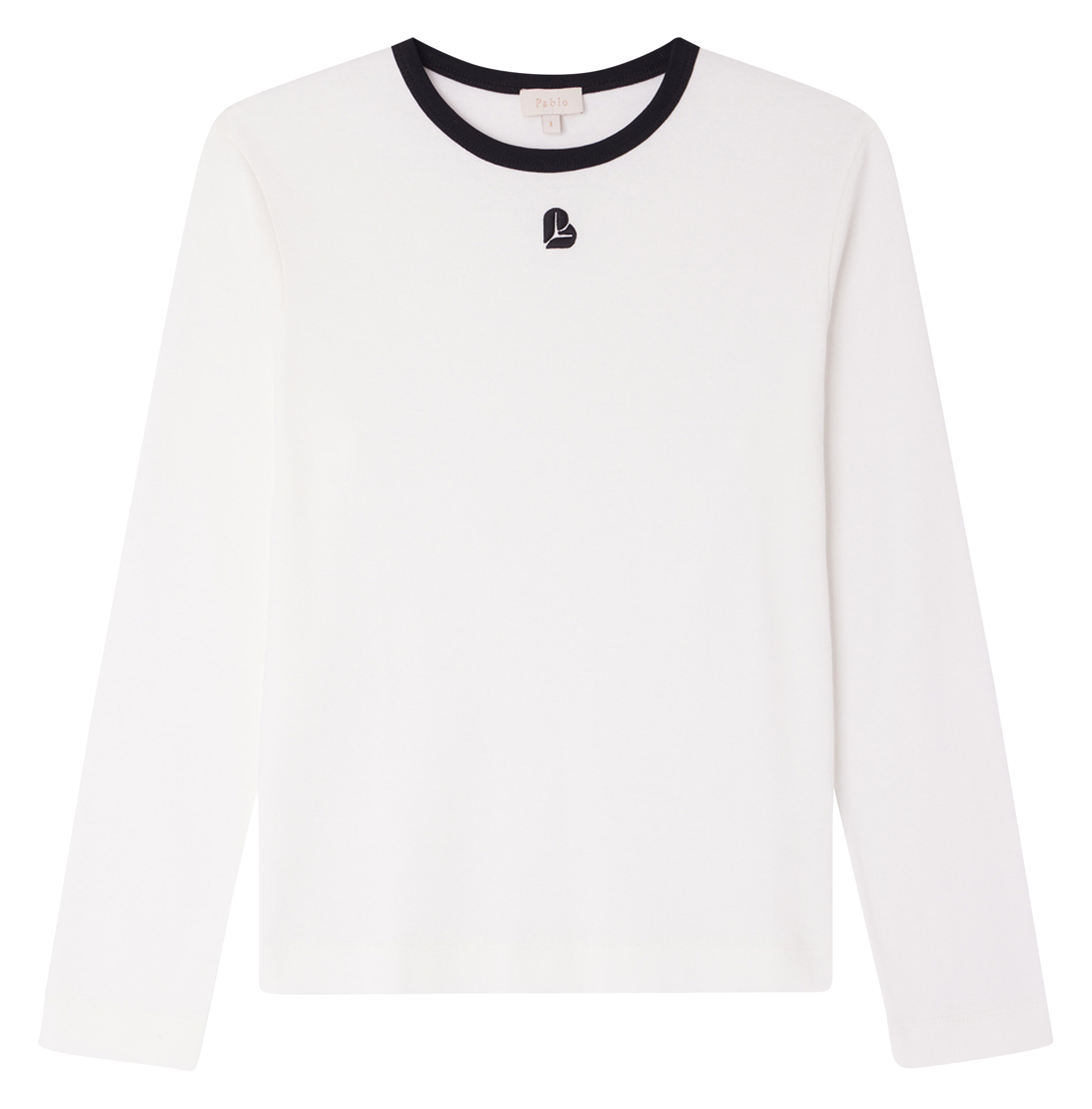 ANNECLAIRE - Tee-shirt col rond droit en coton | Beige